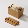 Tissue Box Halter Gewebeverstellbare Bambusholzbox